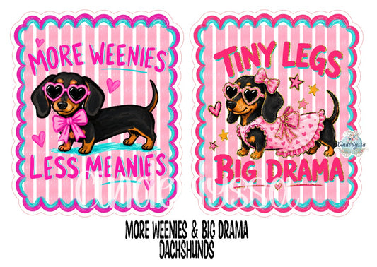 More Weenies & Big Drama Dachshunds Cardstock Silicone Mold, Aroma Bead Molds, Premium Cardstock Images