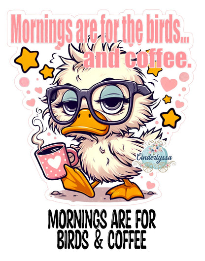 Mornings Are For The Birds and Coffee Cardstock Silicone Mold, Aroma Bead Molds, Car Freshies, Premium Cardstock Images