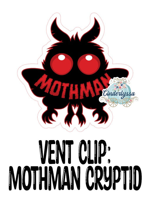 VENT CLIP: Mothman Cryptid Two Cavity Small Vent Clip Size Cardstock Silicone Mold, Aroma Bead Molds, Premium Cardstock Images