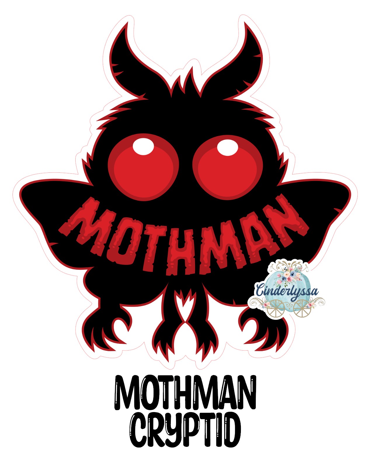 Mothman Cryptid Cardstock Silicone Mold, Aroma Bead Molds, Premium Cardstock Images