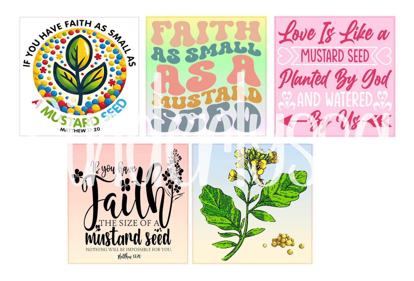 3 inch Square: Mustard Seed Theme Cardstock/Picture With Beveled Edge Cardstock Silicone Mold, Aroma Bead Molds