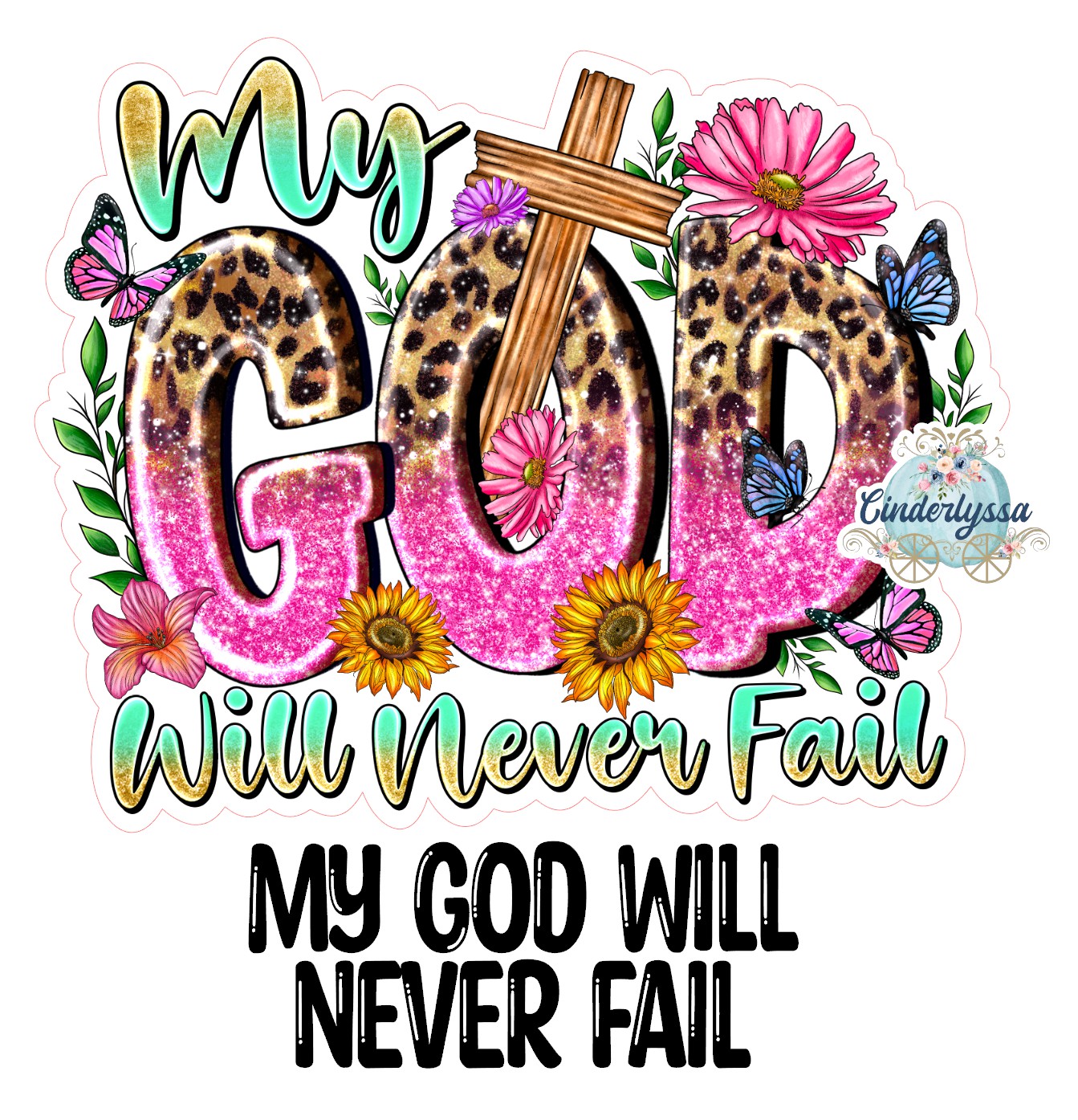 My God Will Never Fail Cardstock Silicone Mold, Aroma Bead Molds, Premium Cardstock Images