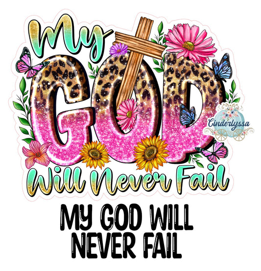 My God Will Never Fail Cardstock Silicone Mold, Aroma Bead Molds, Premium Cardstock Images