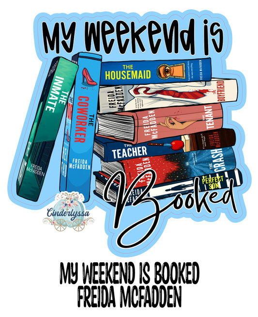 My Weekend is Booked Freida McFadden Cardstock Silicone Mold, Aroma Bead Molds, Premium Cardstock Images