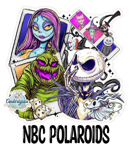 NBC Polaroids: Nightmare Before Christmas Cardstock Silicone Mold, Aroma Bead Molds, Premium Cardstock Images