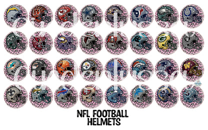 3.5 inch Round: NFL Helmets for Cardstock Silicone Mold, NO MOLD INCLUDED for Aroma Bead Molds, Premium Cardstock Images