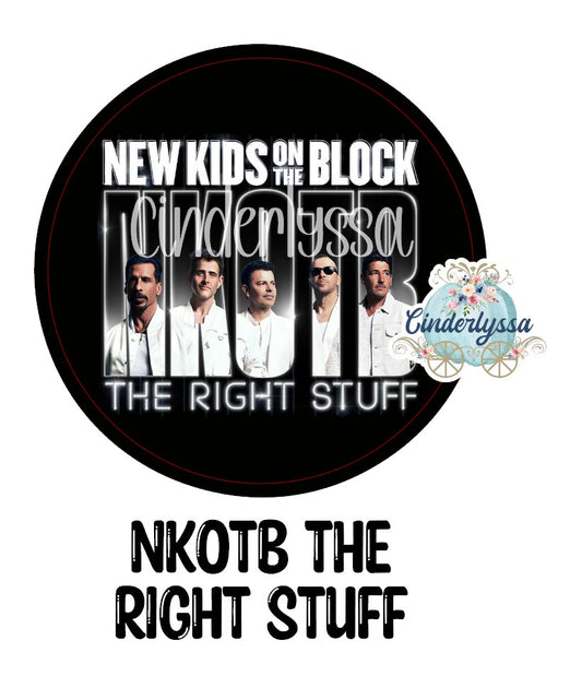 2 inch Round NKOTB: The Right Stuff Cardstock Only for freshies Cardstock Silicone Mold, Premium Cardstock Images - NO MOLD