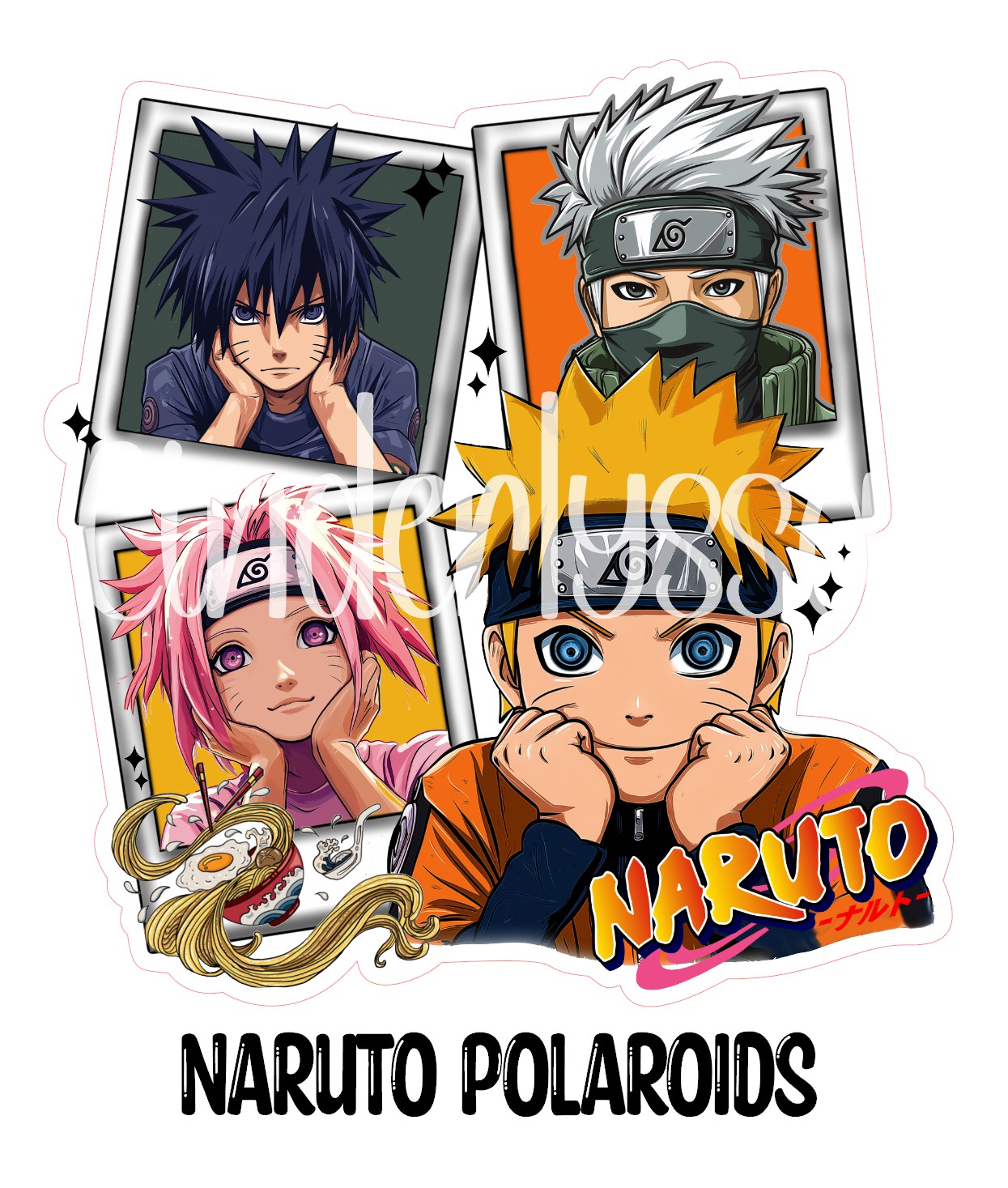 Naruto Polaroids Cardstock Silicone Mold, Aroma Bead Molds, Premium Cardstock Images