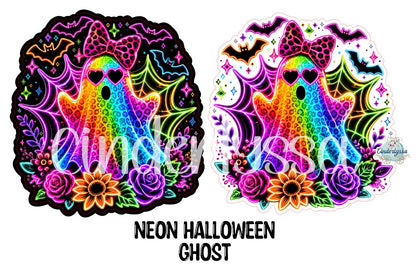Neon Halloween Ghost Cardstock Silicone Mold, Aroma Bead Molds, Car Freshies, Premium Cardstock Images