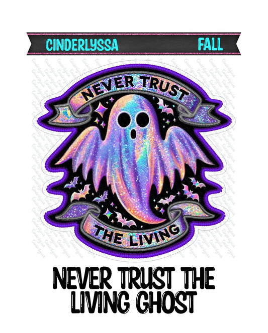 Never Trust The Living Ghost Cardstock Silicone Mold, Aroma Bead Molds, Car Freshies, Premium Cardstock Images