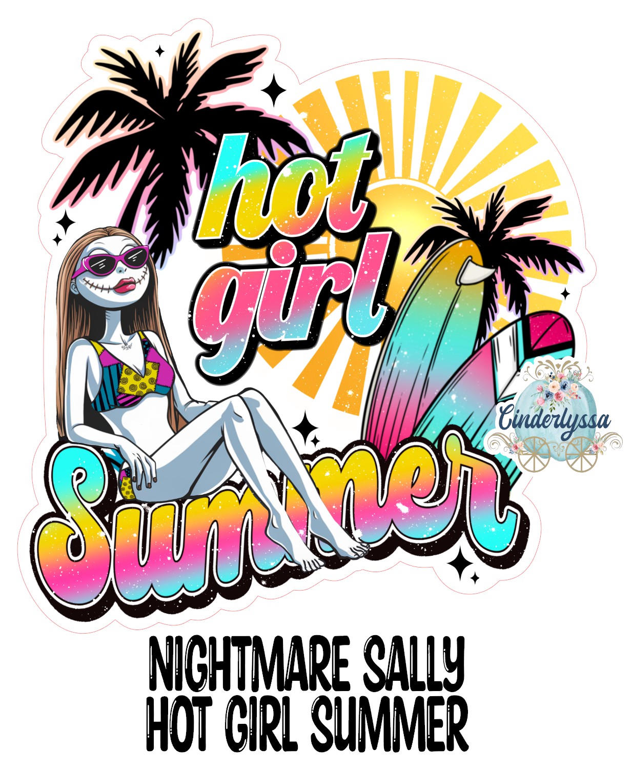 Nightmare Sally Hot Girl Summer Cardstock Silicone Mold, Aroma Bead Molds, Premium Cardstock
