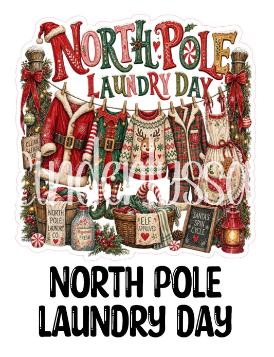 North Pole Laundry Day Cardstock Silicone Mold, Aroma Bead Molds, Premium Cardstock Images