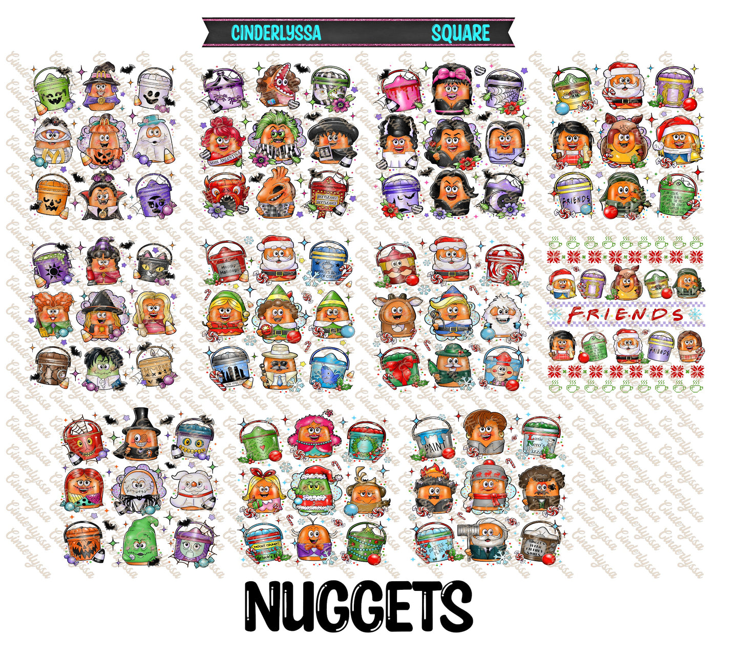 3 inch Square: Nuggets Theme Cardstock/Picture With Beveled Edge Cardstock Silicone Mold, Aroma Bead Molds