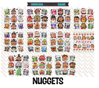 3 inch Square: Nuggets Theme Cardstock/Picture With .25 inch Curved Edge Cardstock Silicone Mold, Aroma Bead Molds