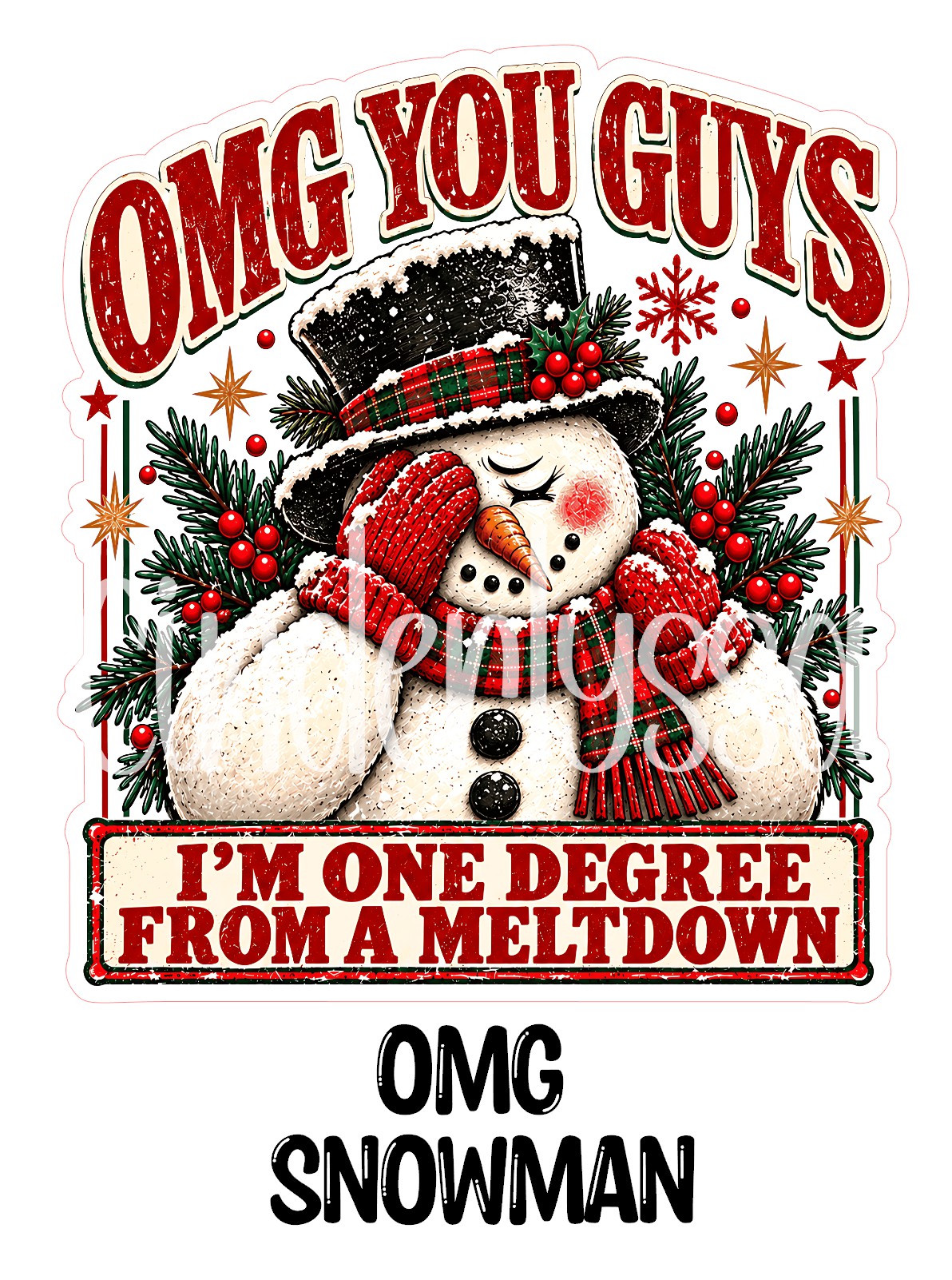 OMG Snowman Cardstock Silicone Mold, Aroma Bead Molds, Premium Cardstock Images