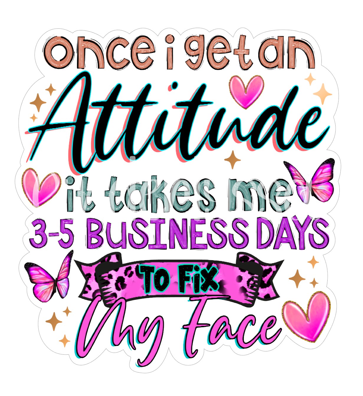 Once I Get An Attitude Cardstock Silicone Mold, Aroma Bead Molds, Premium Cardstock Images