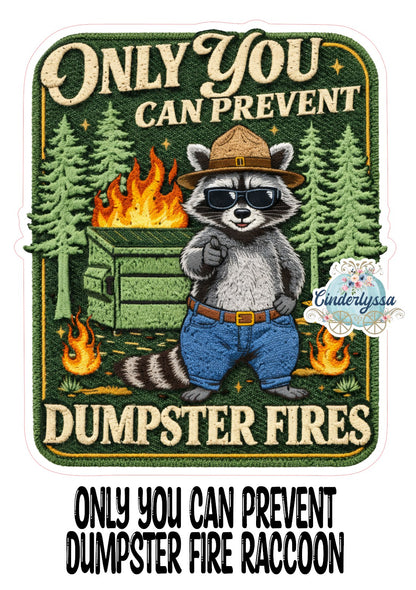 Only You Can Prevent Dumpster Fires Raccoon for Cardstock Silicone Mold, Aroma Bead Molds, Premium Cardstock Images