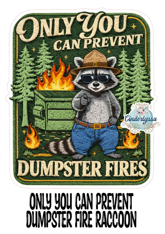 Only You Can Prevent Dumpster Fires Raccoon for Cardstock Silicone Mold, Aroma Bead Molds, Premium Cardstock Images