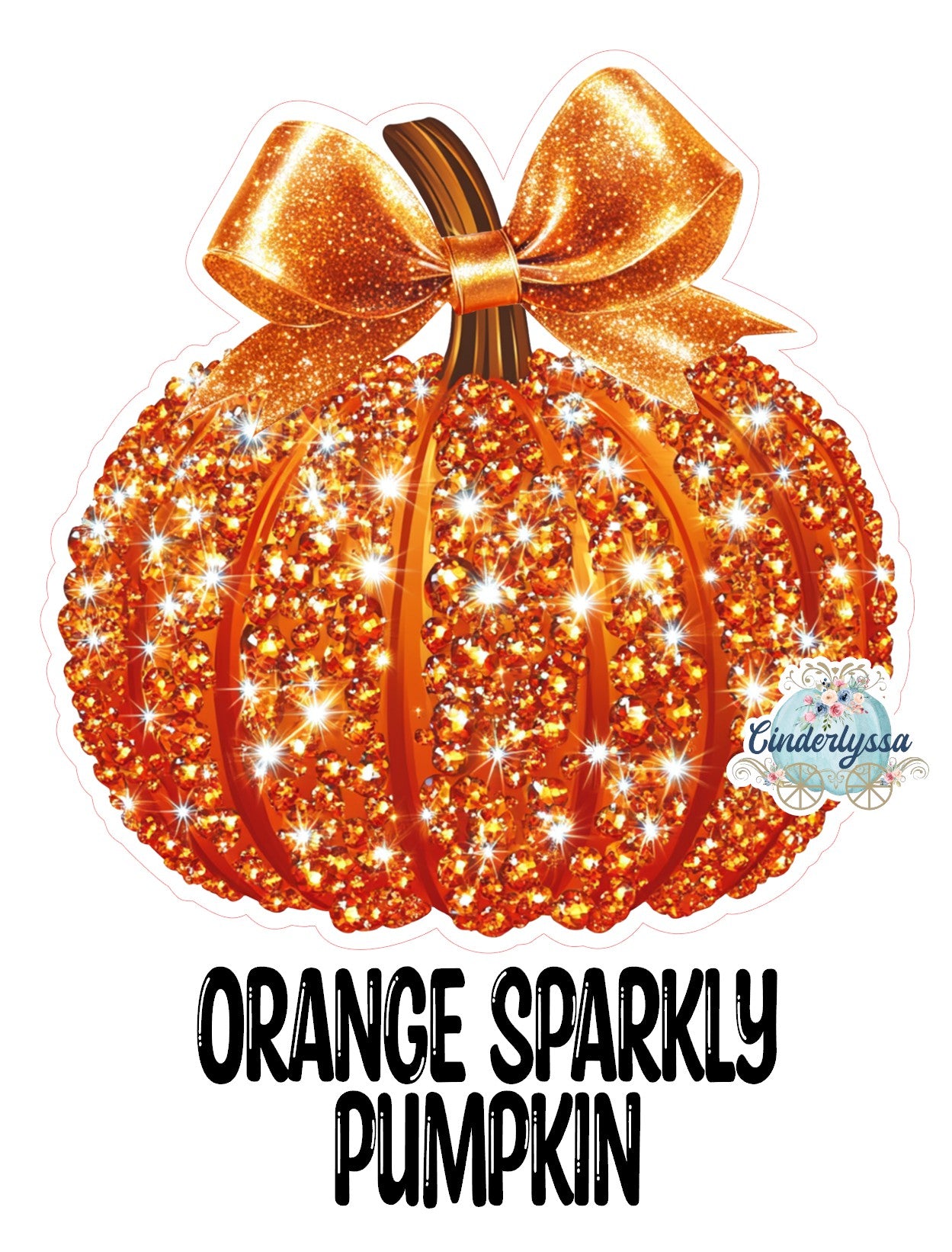 Orange Sparkly Pumpkin Cardstock Silicone Mold, Aroma Bead Molds, Premium Cardstock Images