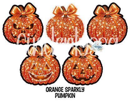 Orange Sparkly Pumpkin Cardstock Silicone Mold, Aroma Bead Molds, Premium Cardstock Images