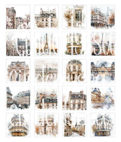 3 inch Square: Paris Cardstock/Picture With .25 inch Curved Edge Cardstock Silicone Mold, Aroma Bead Molds