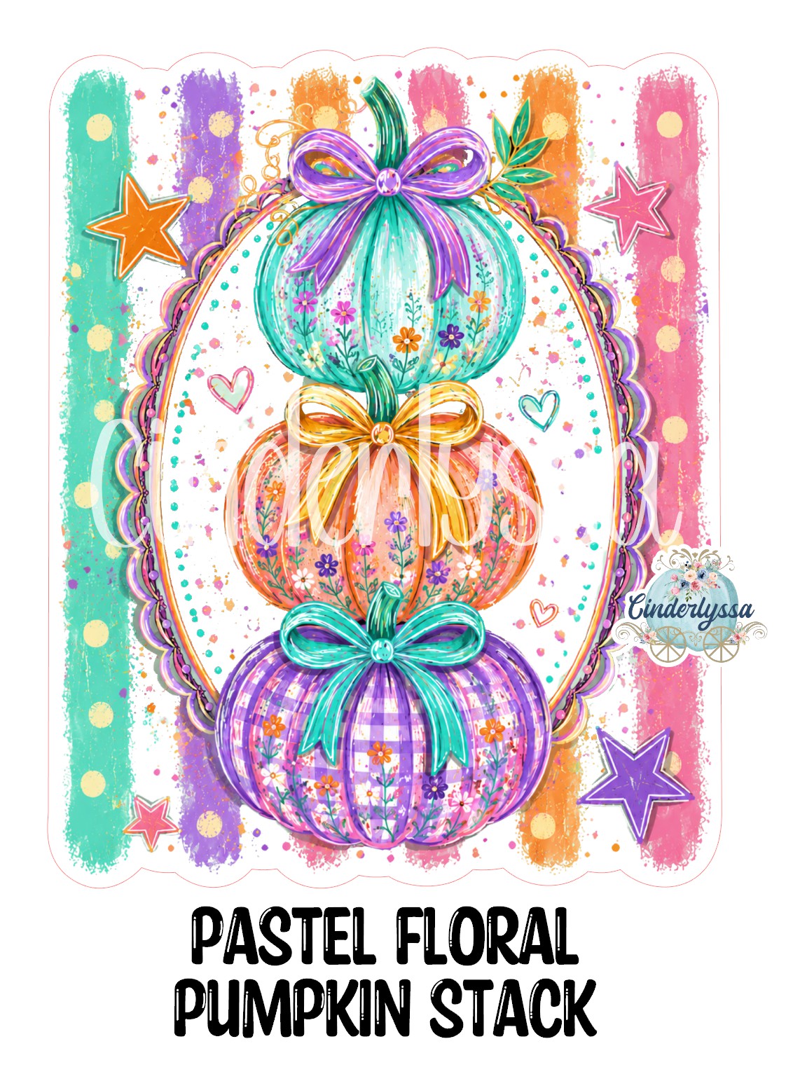Pastel Floral Pumpkin Stack Cardstock Silicone Mold, Aroma Bead Molds, Premium Cardstock Images