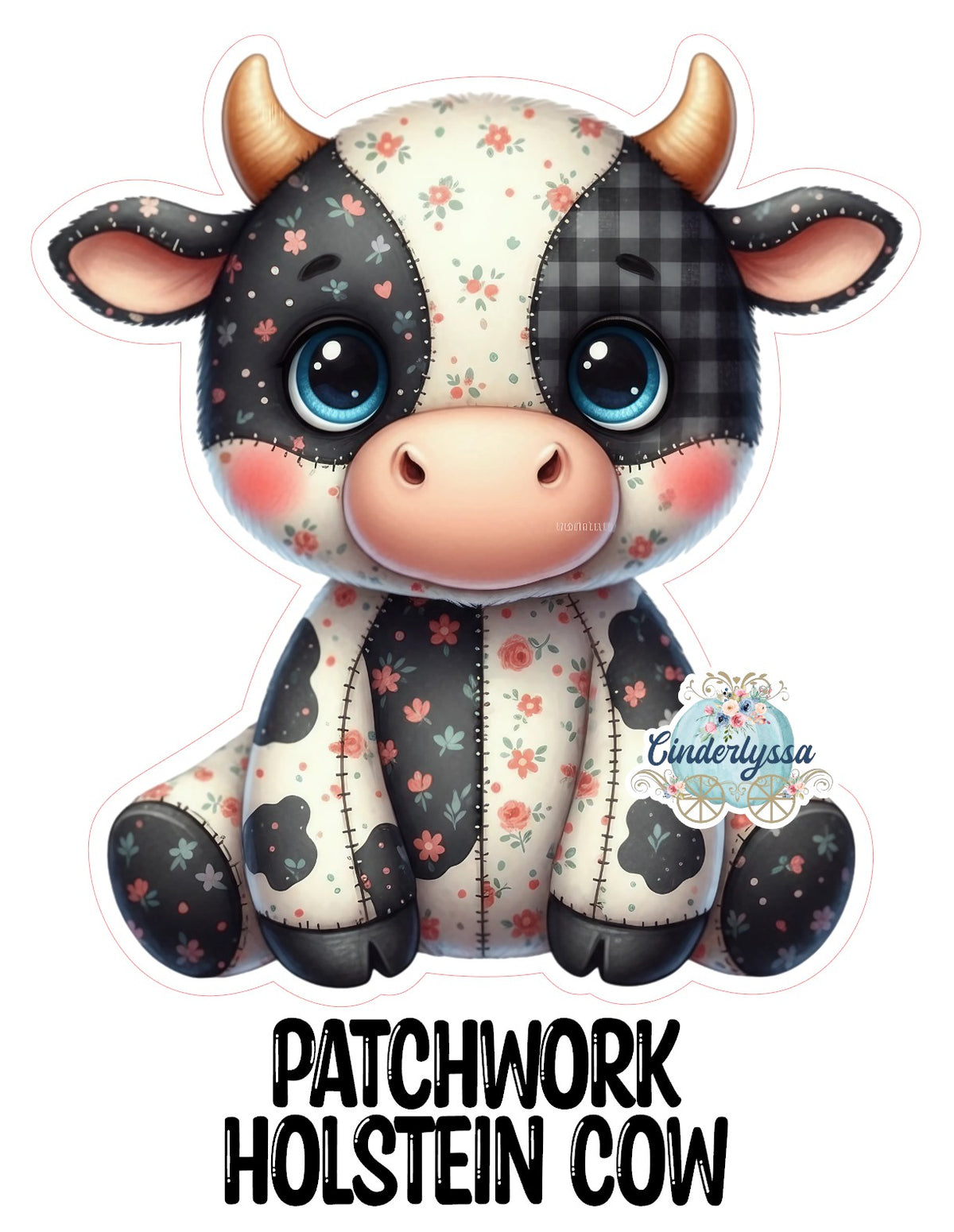 Patchwork Holstein Cow Cardstock Silicone Mold, Aroma Bead Molds, Premium Cardstock Images