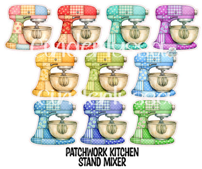 Patchwork Kitchen Stand Mixer Cardstock Silicone Mold, Aroma Bead Molds, Premium Cardstock Images