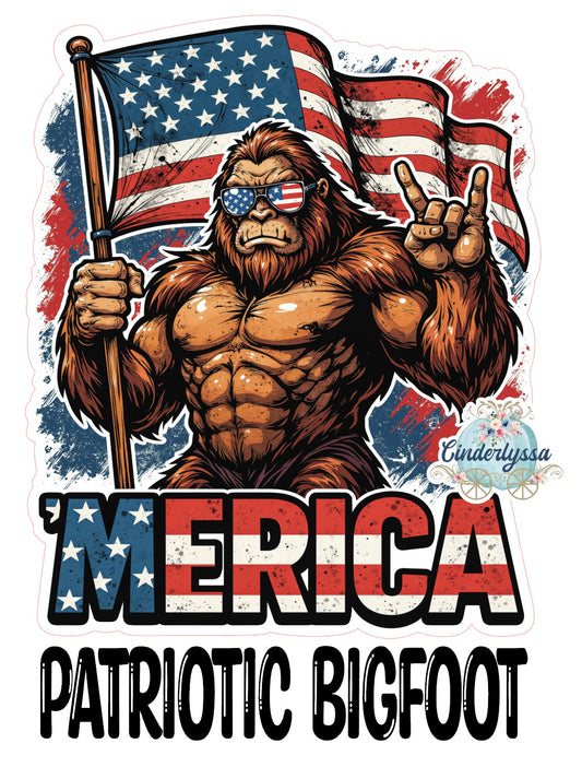 Patriotic Bigfoot Cardstock Silicone Mold, Aroma Bead Molds, Premium Cardstock Images