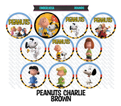 3.75 inch Round: Peanuts Charlie Brown for Cardstock Silicone Mold, for Aroma Bead Molds, Premium Cardstock Images