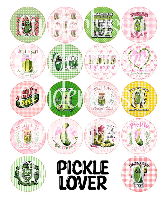 3.75 inch Round: Pickle Lover for Cardstock Silicone Mold, for Aroma Bead Molds, Premium Cardstock Images