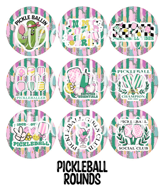 2.5 inch Round Pickleball Cardstock Only for freshies: Cardstock Silicone Mold, Premium Cardstock Images-NO MOLD