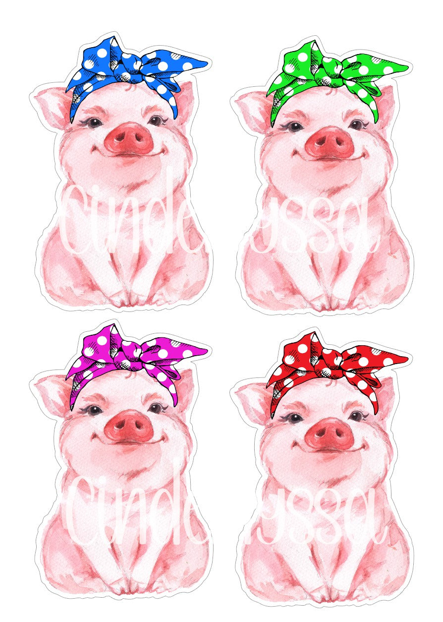 Pig With Bandana Cardstock Silicone Mold, Aroma Bead Molds, Premium Cardstock Images