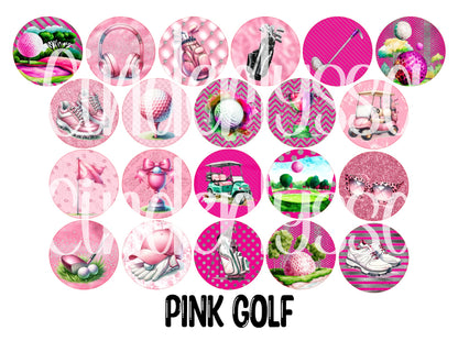 3.75 inch Round: Pink Golf for Cardstock Silicone Mold, for Aroma Bead Molds, Premium Cardstock Images