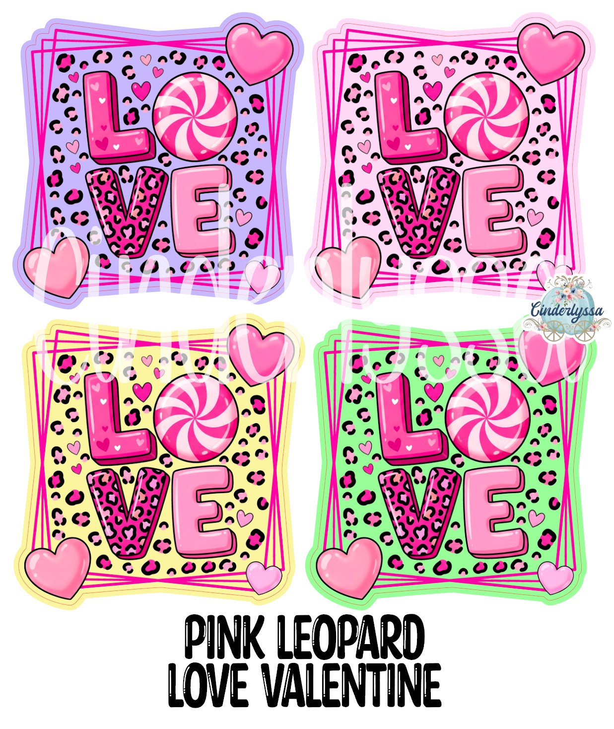 Pink Leopard Love Valentine Cardstock Silicone Mold, Aroma Bead Molds, Premium Cardstock Images