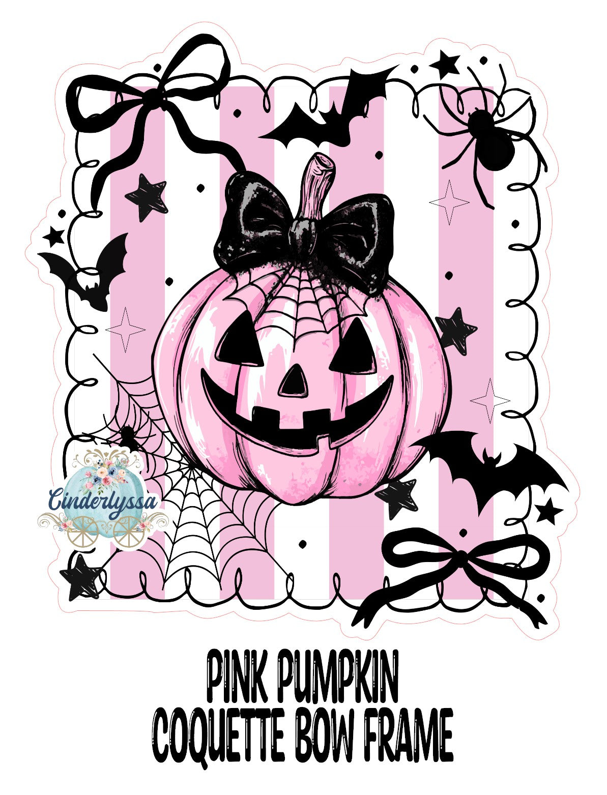 Pink Pumpkin Coquette Bow Frame Cardstock Silicone Mold, Aroma Bead Molds, Premium Cardstock Images