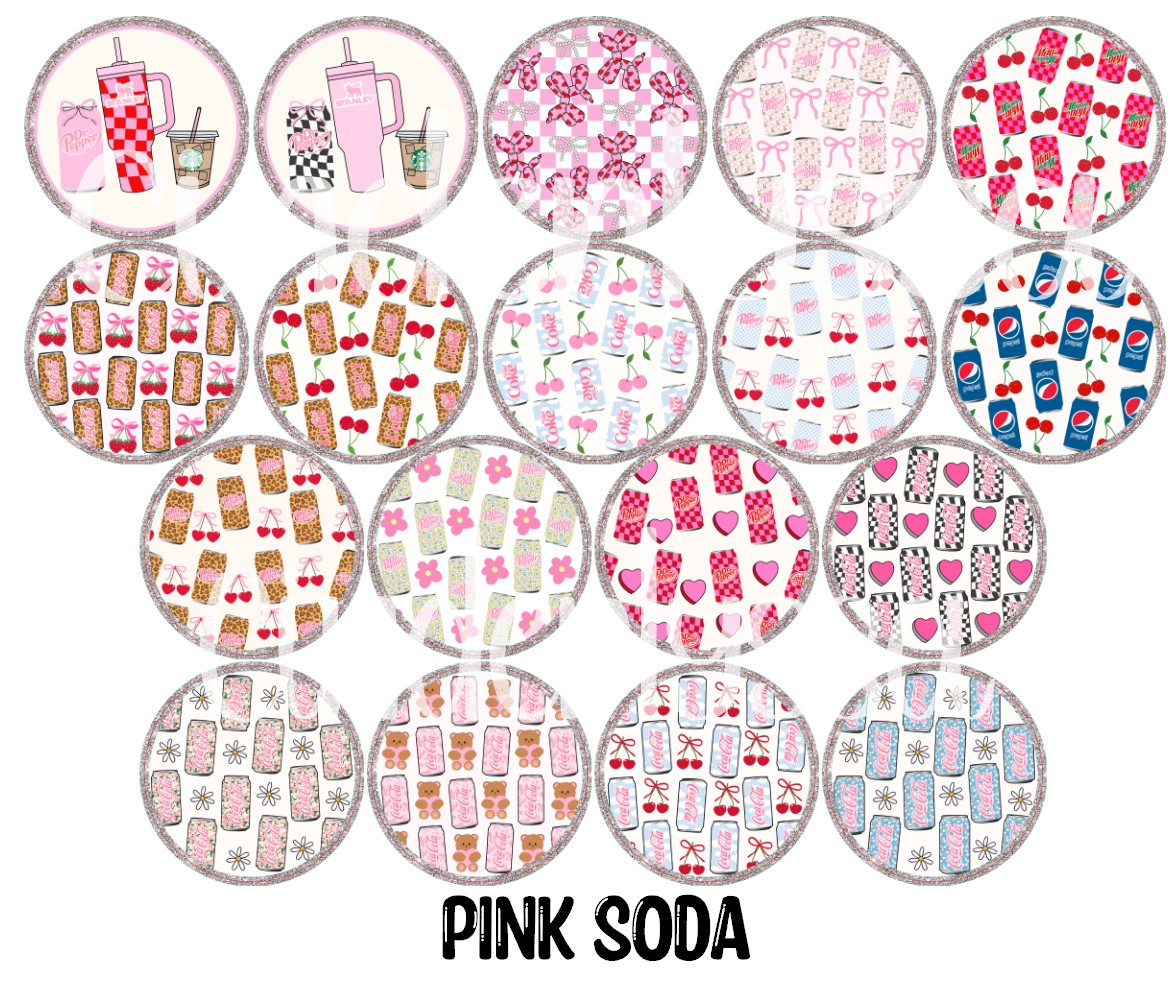 Pink Soda Rounds Cardstock Only for freshies - NO MOLD for Aroma Bead Molds, Premium Cardstock Images