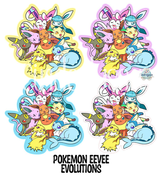 Pokemon: Eevee Evolutions Cardstock Silicone Mold, Aroma Bead Molds