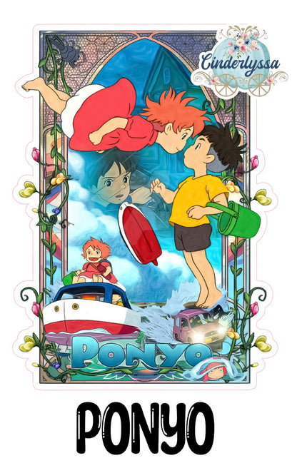 Ponyo - Movie Inspired Cardstock Silicone Mold, Aroma Bead Molds,Car Freshener Mold, Premium Cardstock Images