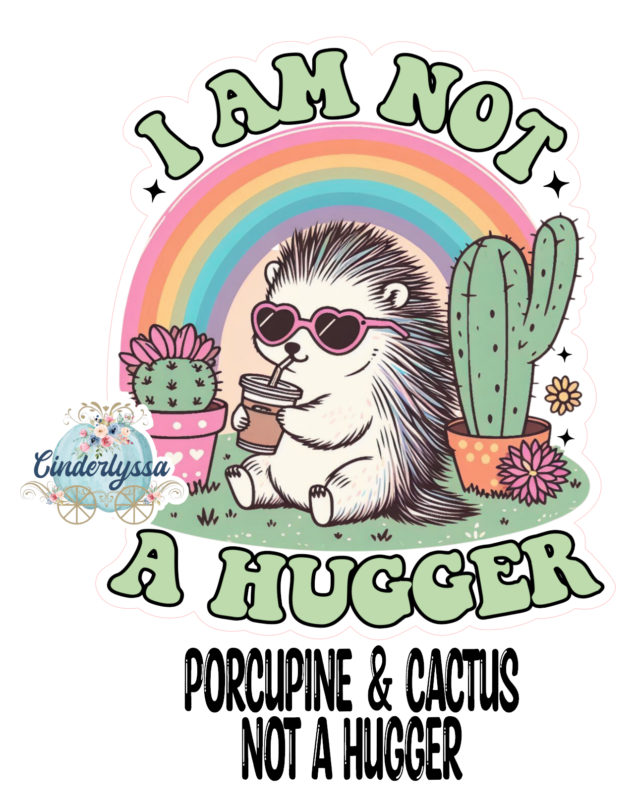 Porcupine and Cactus: Not a Hugger Cardstock Silicone Mold, Aroma Bead Molds, Premium Cardstock Images