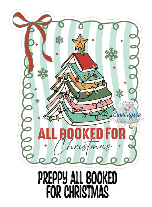 Preppy All Booked For Christmas Cardstock Silicone Mold, Aroma Bead Molds, Car Freshies, Premium Cardstock Images
