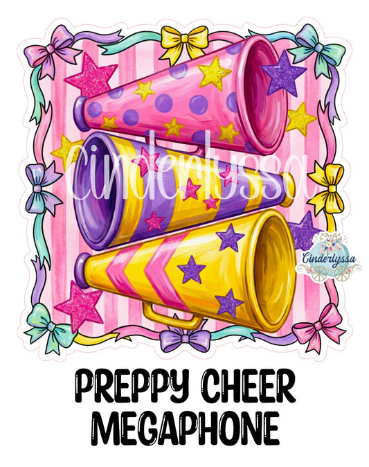 Preppy Cheer Megaphone Cardstock Silicone Mold, Aroma Bead Molds, Car Freshies, Premium Cardstock Images