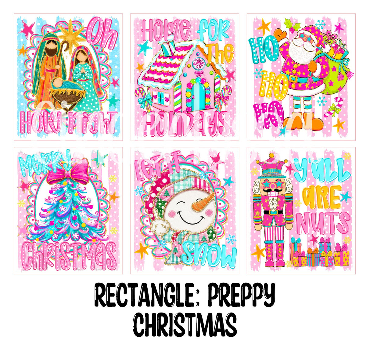 3x3.5 inch Rectangle: Preppy Christmas Theme With .25 inch Curved Edge Cardstock/Picture With Curved Edge Cardstock Silicone Mold, Aroma Bead Molds