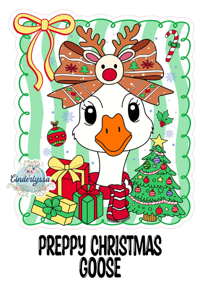 Preppy Christmas Goose Cardstock Silicone Mold, Aroma Bead Molds, Premium Cardstock Images