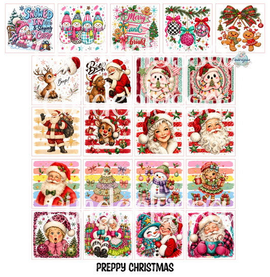 2.5 inch Square Preppy Christmas Cardstock Only for freshies - NO MOLD: Cardstock Silicone Mold, for Aroma Bead Molds, Premium Cardstock Images