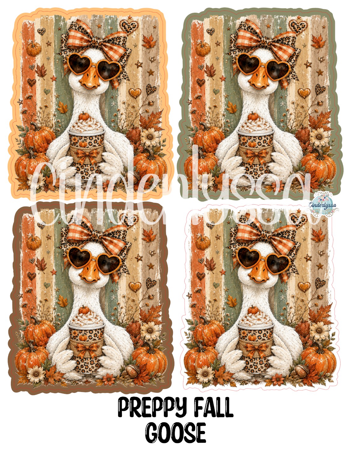 Preppy Fall Goose Cardstock Silicone Mold, Aroma Bead Molds, Premium Cardstock Images