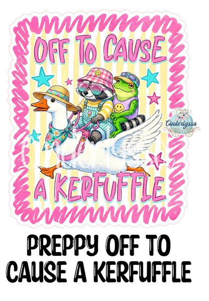 Preppy Off To Cause a Kerfuffle Cardstock Silicone Mold, Aroma Bead Molds, Premium Cardstock Images