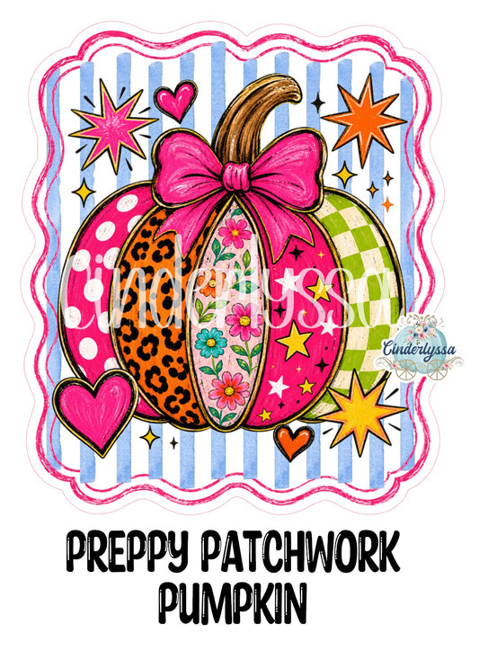 Preppy Patchwork Pumpkin Cardstock Silicone Mold, Aroma Bead Molds, Premium Cardstock Images