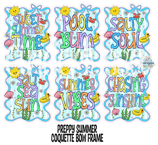 Preppy Summer Coquette Bow Frame Cardstock Silicone Mold, Aroma Bead Molds, Premium Cardstock Images