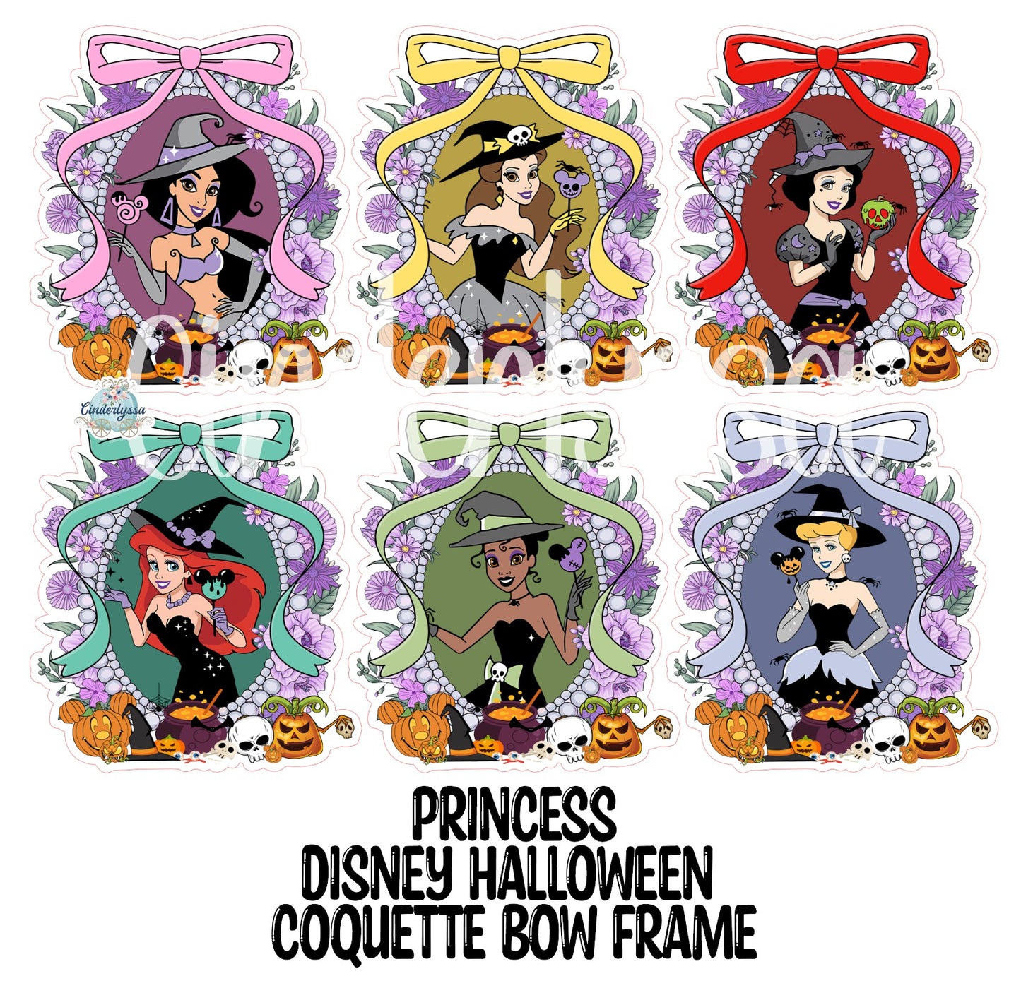 Disney Halloween Coquette Bow Frame Cardstock Silicone Mold, Aroma Bead, Car Fresh Mold, Premium Cardstock Images